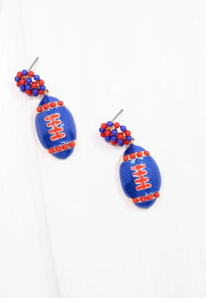 Football Glitter Earring