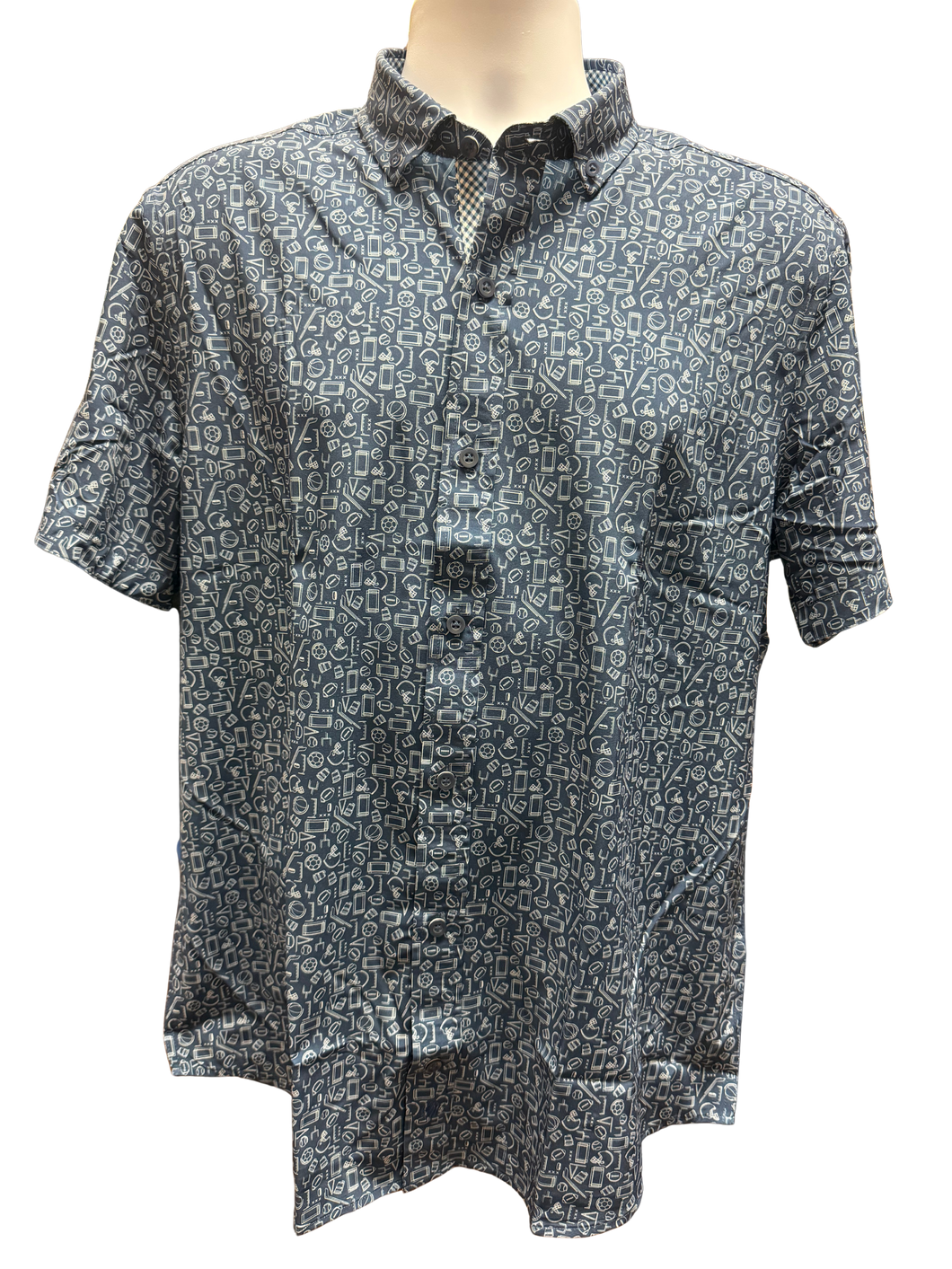 LCCS All Sports Blue Button Up shirt