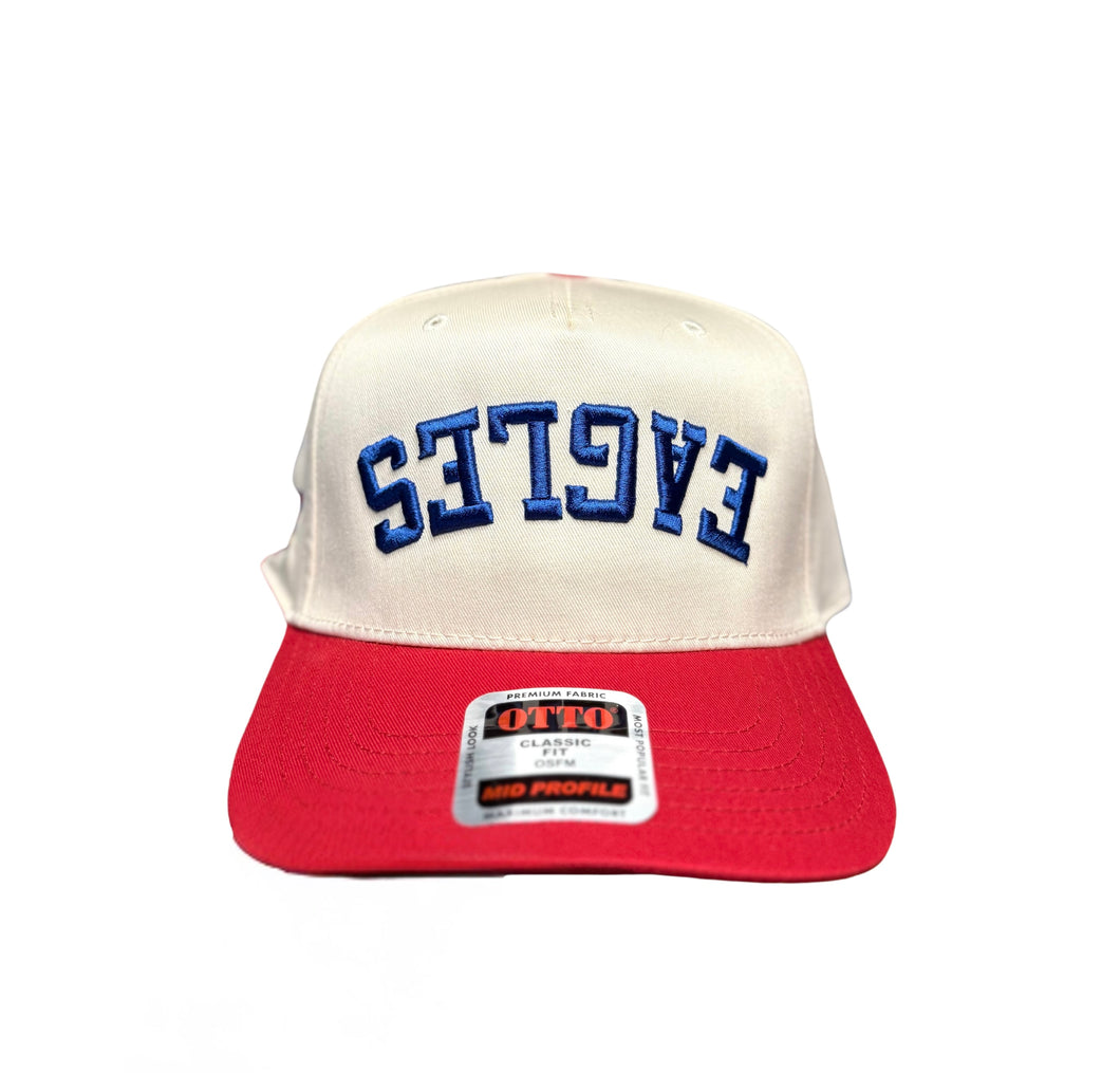 Eagles Upside Down red bill hat
