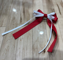 Load image into Gallery viewer, Red &amp; White Bow
