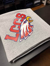 Load image into Gallery viewer, LCCS Fleece Grey Stadium Blanket 50" x 60"
