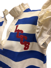 Load image into Gallery viewer, LCCS Blue Stripe Sparkle V-Neck Blouse

