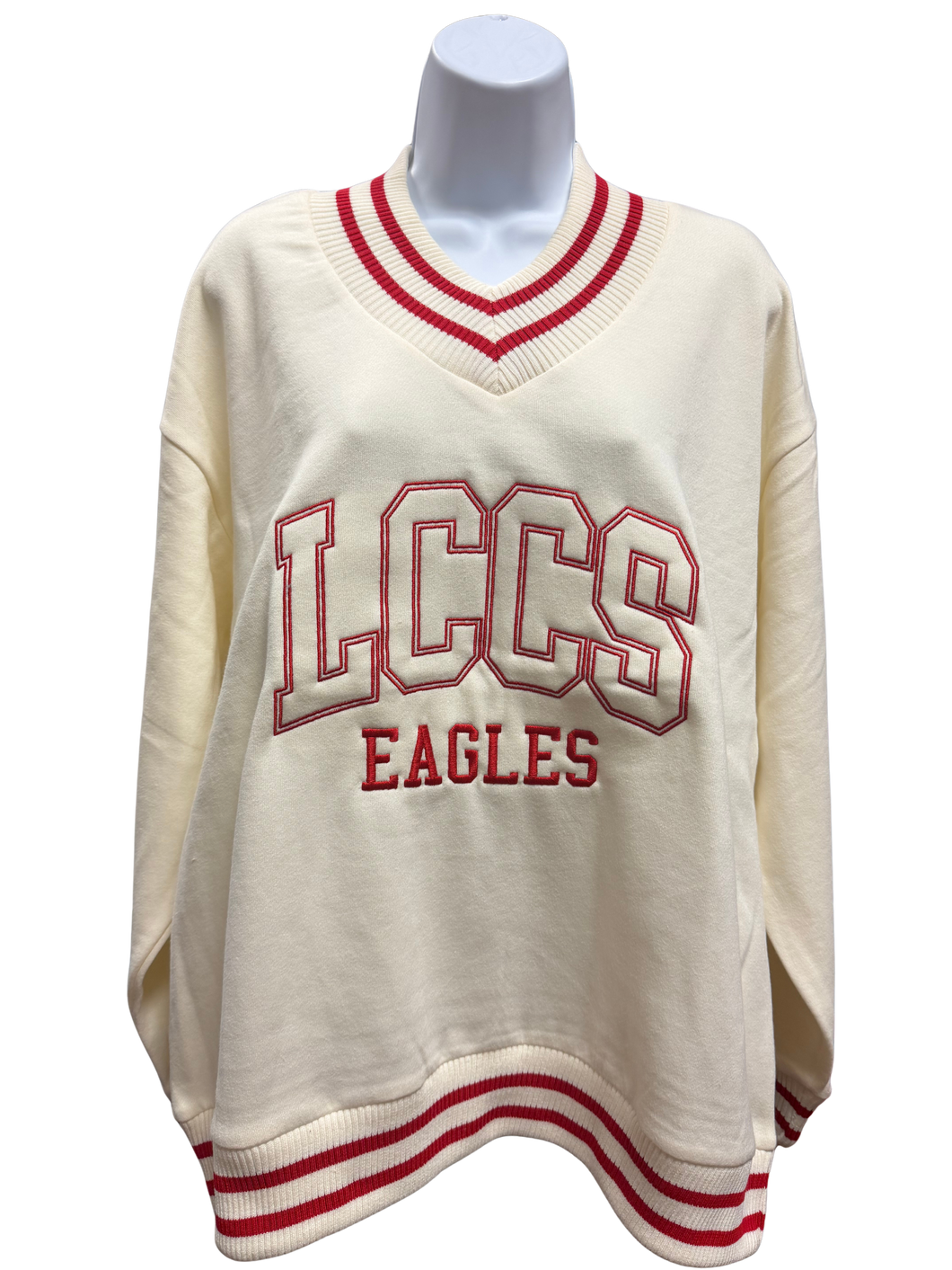 LCCS Letterman V-Neck Pullover