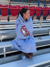 Load image into Gallery viewer, LCCS Fleece Grey Stadium Blanket 50" x 60"
