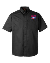 Load image into Gallery viewer, LCCS Harrington Black Button Up shirt
