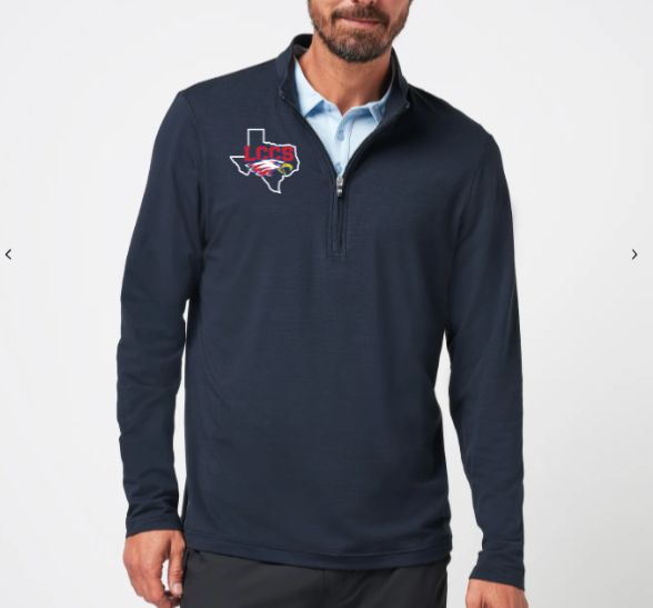 Travis Mathews TX LCCS Black Heater Men's 1/4 Zip