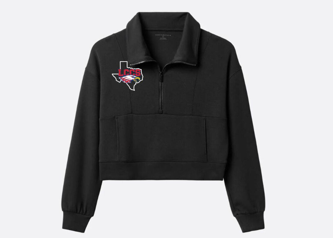 Travis Mathews TX LCCS Black Women's Skyloft 1/2 Zip