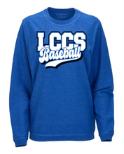 Load image into Gallery viewer, LCCS Baseball Royal Corded Crewneck Sweatshirt PRE-ORDER closes 2/6
